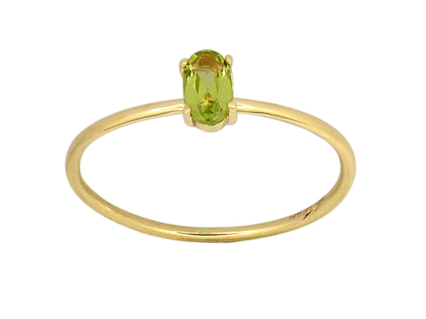 Oval Four Claw Birthstone Ring
