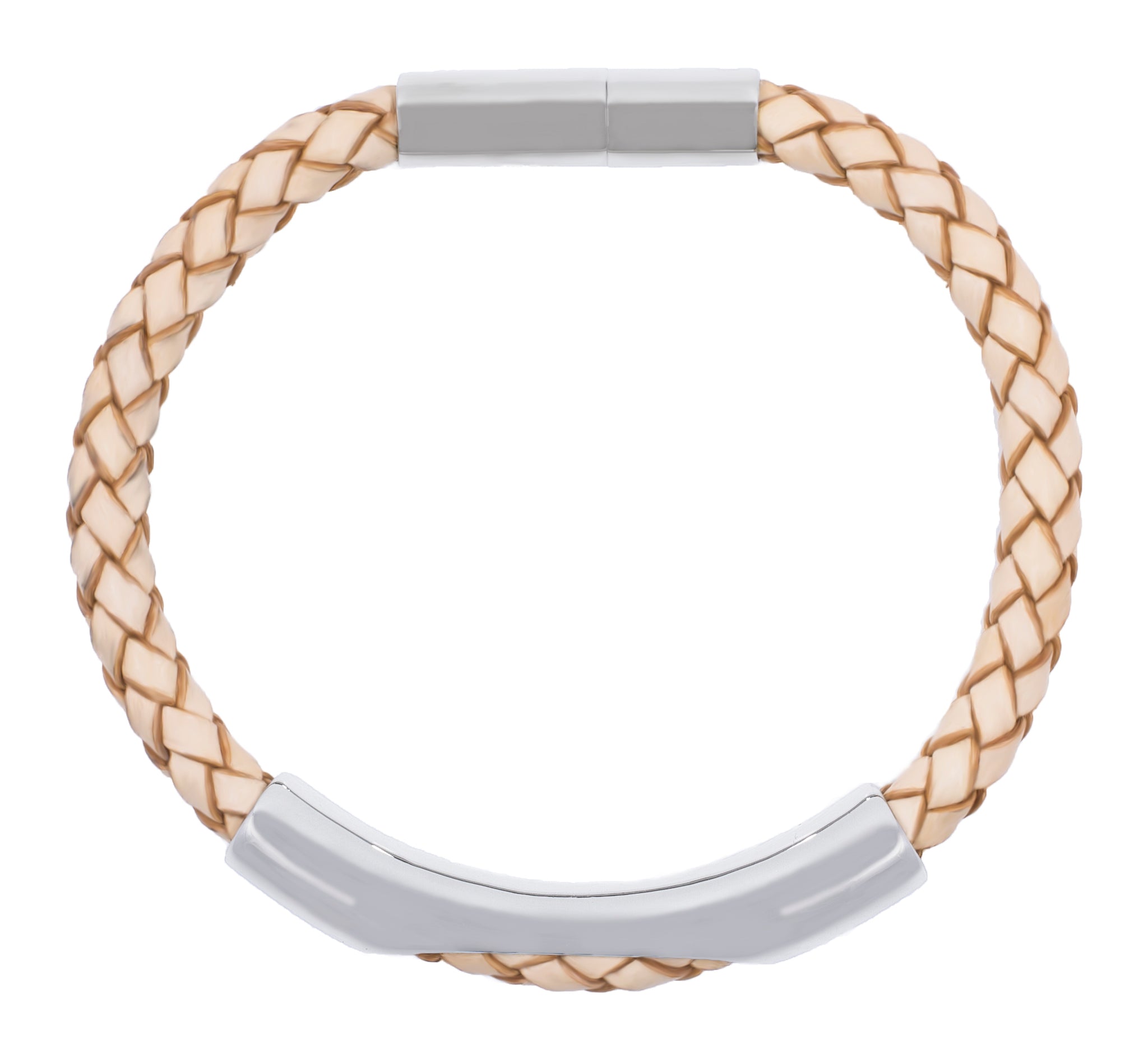 Beige Leather Bangle