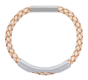 Beige Leather Bangle