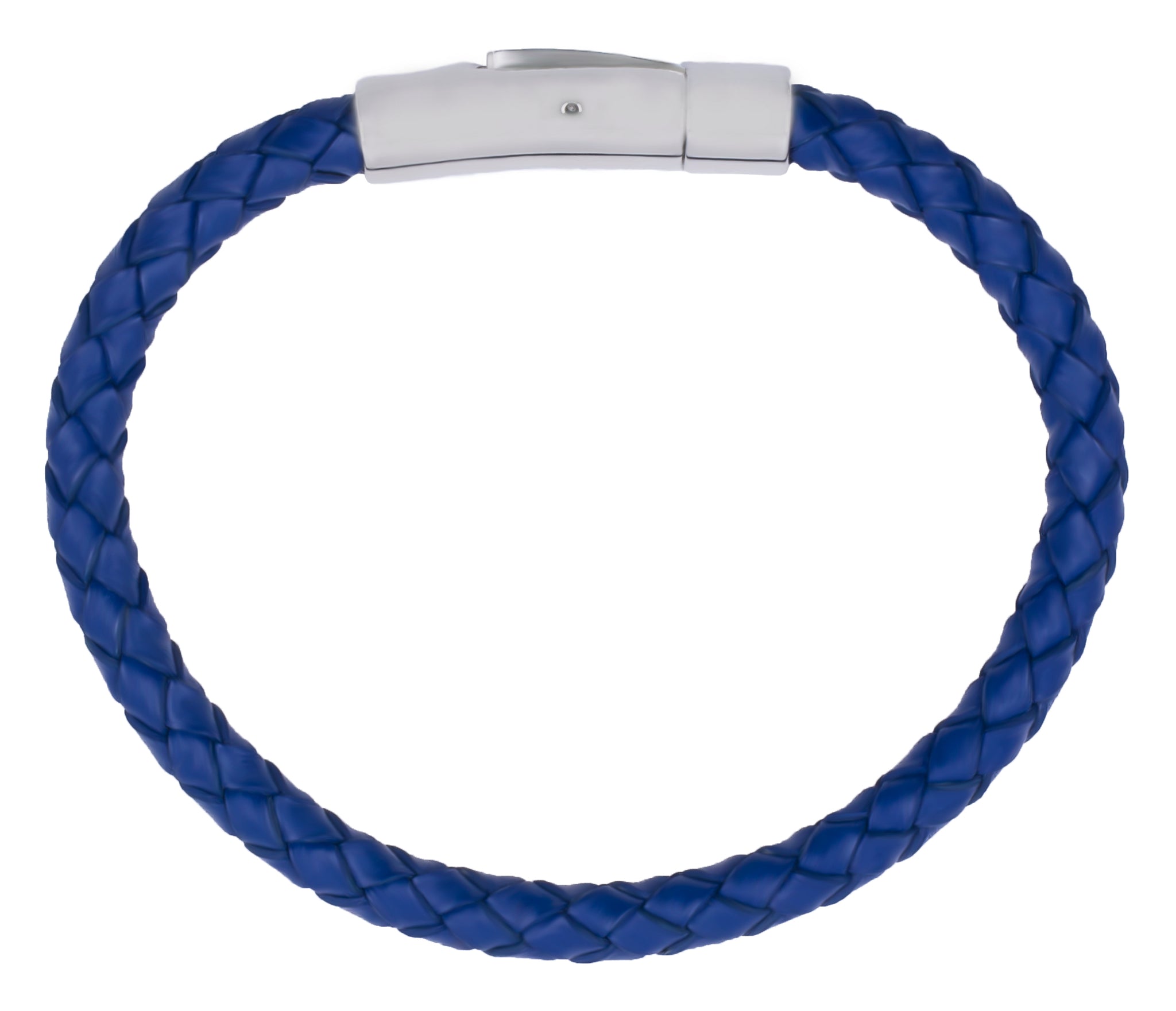 Blue Leather Bangle